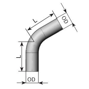 Exhaust tube, universal DINEX 92500