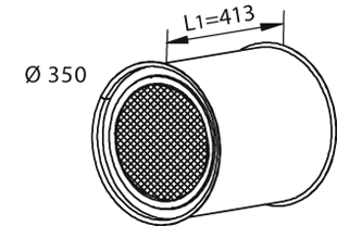 Soot filter/particles, exhaust system DINEX 983052