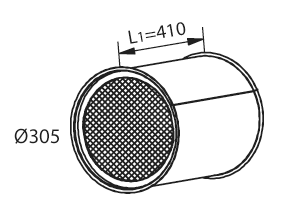 Soot filter/particles, exhaust system DINEX 985143