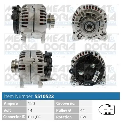 Alternator Vw TOUAREG · Vw MULTIVAN T5 · Vw TRANSPORTER T5 Platform/Chassis (7JD, 7JE, 7JL, 7JY, 7JZ, 7F