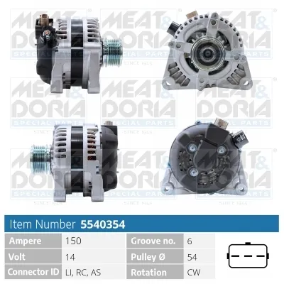 Alternator Ford FIESTA V · Ford FUSION · Ford FOCUS C-MAX