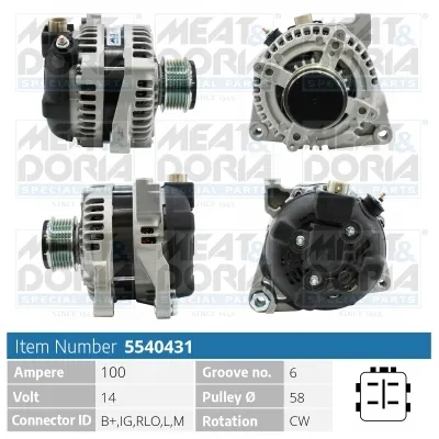 Alternator Toyota YARIS · Toyota AURIS · Toyota COROLLA Saloon