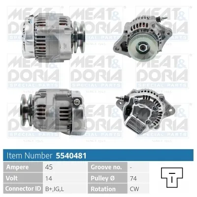 Alternator Daihatsu CHARADE II · Daihatsu CHARADE III · Honda NSX I Coupe