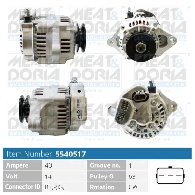 MEAT & DORIA 5540517 alternator