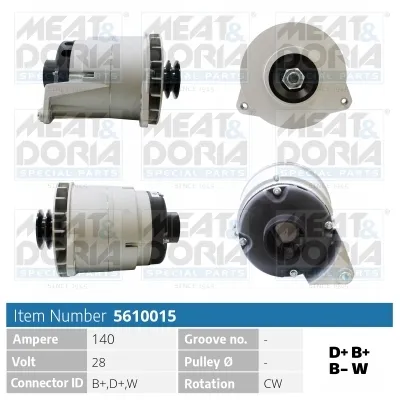 MEAT & DORIA alternator 5610015