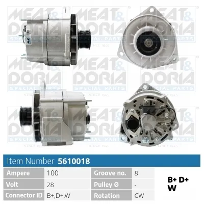 MEAT & DORIA alternator 5610018