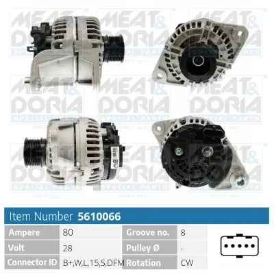 MEAT & DORIA alternator 5610066