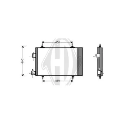 Condenser, air conditioning DIEDERICHS DCC1749