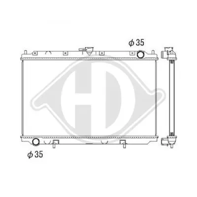 Radiator, DCM1815 DIEDERICHS engine cooling