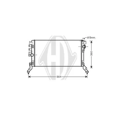 Radiator, DIEDERICHS DCM2951 engine cooling