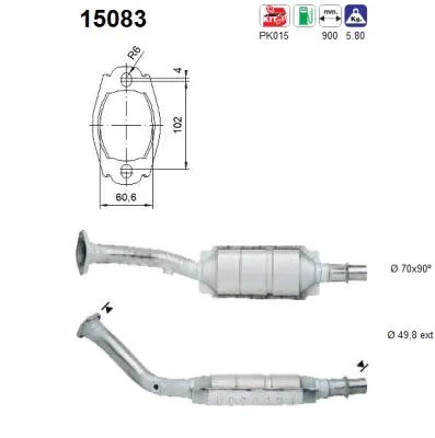 Catalytic Converter Citroën ZX · Peugeot 306 Hatchback · Peugeot 306 Convertible