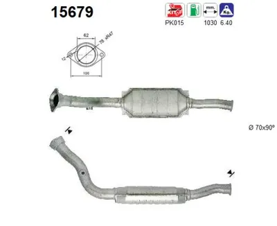 Catalytic Converter Peugeot 806 · Fiat ULYSSE · Citroën EVASION MPV