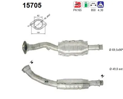 Catalytic Converter Peugeot 306 Hatchback · Citroën ZX · Citroën XSARA Coupe