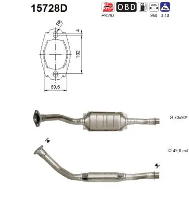 Catalytic Converter Peugeot 306 Hatchback · Peugeot 306 · Peugeot 306 Break