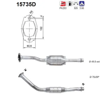 Catalytic Converter Peugeot 306 Hatchback · Peugeot 306 · Peugeot 306 Break