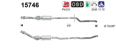 Catalytic Converter Citroën C5 I · Citroën C5 I Break