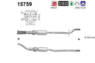 Catalytic Converter Citroën C5 I · Citroën C5 I Break