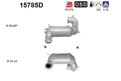 Catalytic Converter Citroën C4 I · Citroën C4 Coupe · Peugeot 307 CC