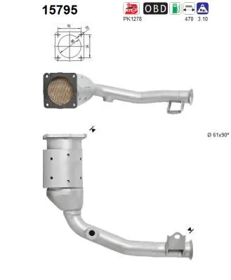 Catalytic Converter Citroën NEMO Box Body/MPV · Peugeot BIPPER · Fiat FIORINO Box Body/MPV