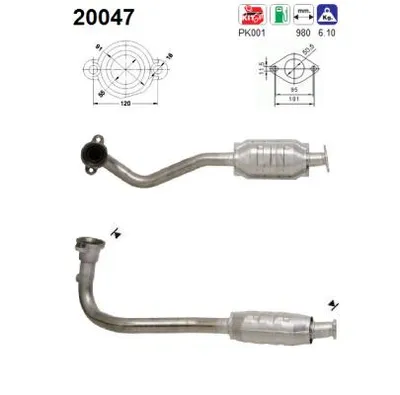 Catalytic Converter Ford ESCORT VI · Ford ESCORT VI Saloon · Ford ESCORT VI Turnier
