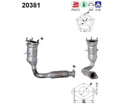 Catalytic Converter Ford FIESTA IV · Mazda 121 III · Ford PUMA