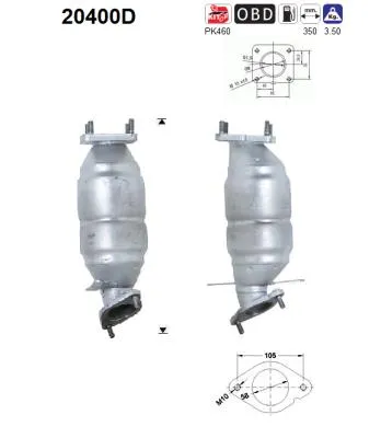 Catalytic Converter Ford MONDEO III Saloon · Ford MONDEO III · Ford MONDEO III Turnier