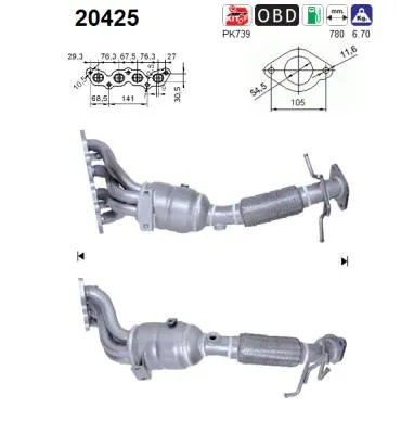 Catalytic Converter Ford FOCUS C-MAX · Ford FOCUS II · Ford FOCUS II Turnier