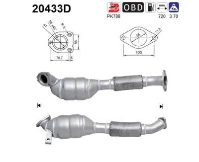 Catalytic Converter Ford TOURNEO CONNECT · Ford TRANSIT CONNECT