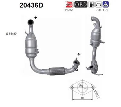 Catalytic Converter Ford FIESTA V · Ford FUSION