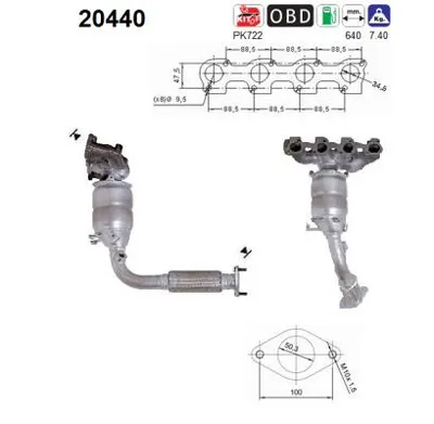 Catalytic Converter Ford KA · Ford KA Van · Ford STREET KA