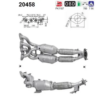 Catalytic Converter Ford C-MAX II · Ford GRAND C-MAX · Ford FOCUS III Saloon