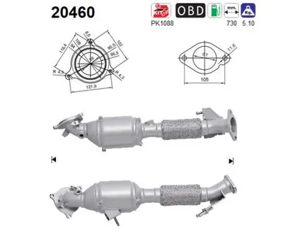 Catalytic Converter Ford C-MAX II · Ford GRAND C-MAX · Ford FOCUS III Saloon
