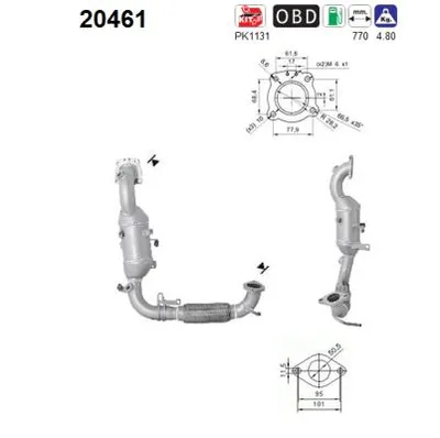 Catalytic Converter Ford ECOSPORT · Ford B-MAX · Ford FIESTA VI