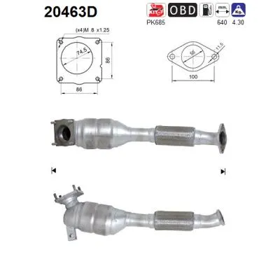 Catalytic Converter Ford TOURNEO CONNECT · Ford TRANSIT CONNECT