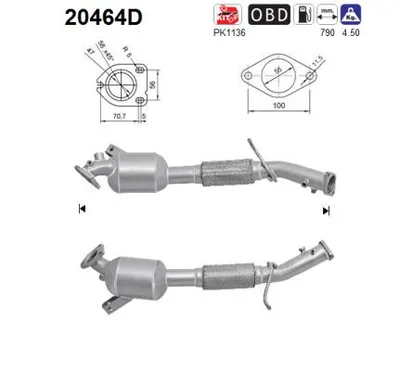 Catalytic Converter Ford TOURNEO CONNECT · Ford TRANSIT CONNECT