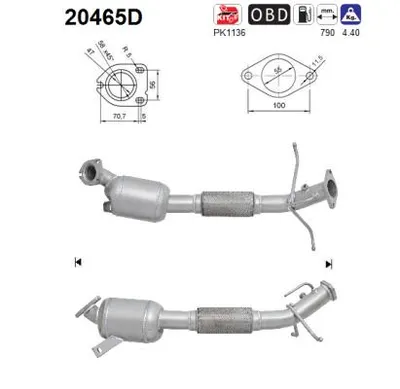 Catalytic Converter Ford TOURNEO CONNECT · Ford TRANSIT CONNECT