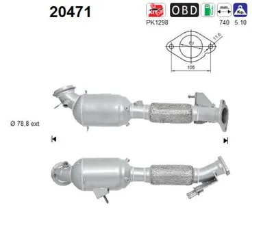 Catalytic Converter Ford FOCUS III Turnier · Ford FOCUS III