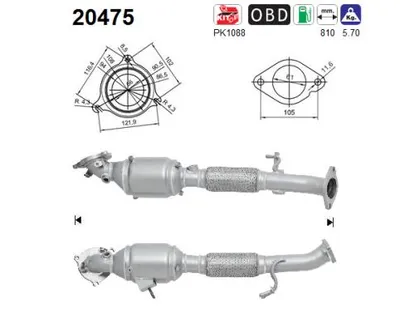 Catalytic Converter Ford KUGA II · Ford KUGA II VAN