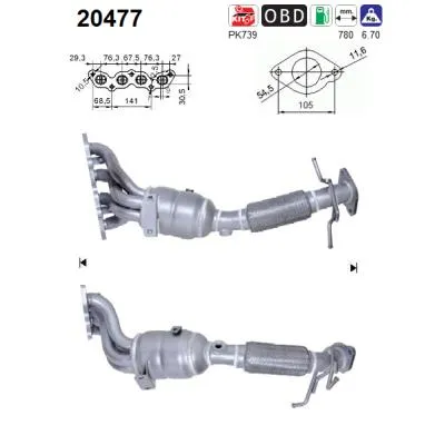 Catalytic Converter Ford FOCUS II · Ford FOCUS II Turnier · Ford FOCUS II Saloon