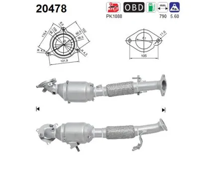Catalytic Converter Ford MONDEO V Hatchback · Ford MONDEO V Turnier · Ford S-MAX