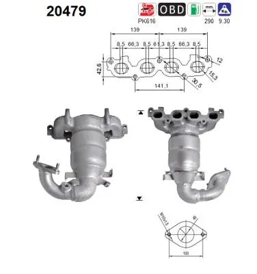 Catalytic Converter Ford FUSION · Ford FIESTA VI · Ford FIESTA VI Van