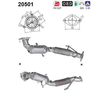 Catalytic Converter Ford KUGA II · Ford KUGA II VAN