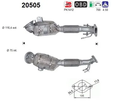 Catalytic Converter Ford C-MAX II · Ford GRAND C-MAX