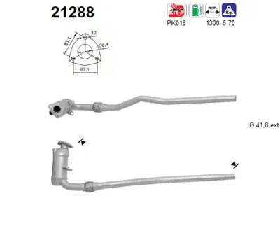 Catalytic Converter Opel CORSA B · Vauxhall CORSA Mk I