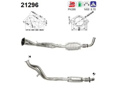 Catalytic Converter Opel OMEGA B · Opel OMEGA B Estate · Vauxhall OMEGA Saloon