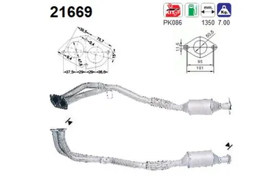 Catalytic Converter Opel VECTRA B Hatchback · Opel VECTRA B · Opel VECTRA B Estate