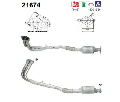 Catalytic Converter Opel VECTRA B Hatchback · Opel VECTRA B · Opel VECTRA B Estate