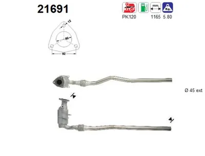 Catalytic Converter Opel CORSA B · Vauxhall CORSA Mk I