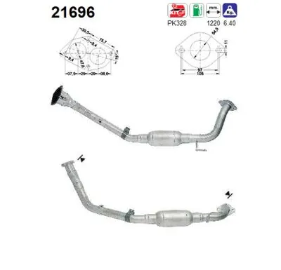 Catalytic Converter Opel FRONTERA B · Vauxhall FRONTERA Mk II