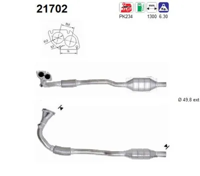 Catalytic Converter Opel ASTRA G Hatchback · Opel ASTRA G Estate · Opel ASTRA G Saloon